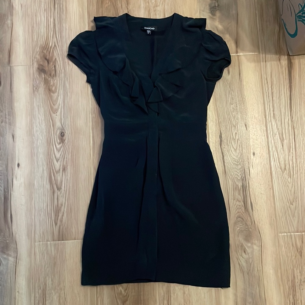 Bebe 100% Silk Black Cocktail dress